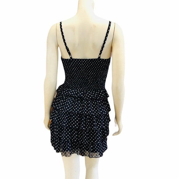 Blue & White Polka Dot Mini Dress - Picture 7 of 12
